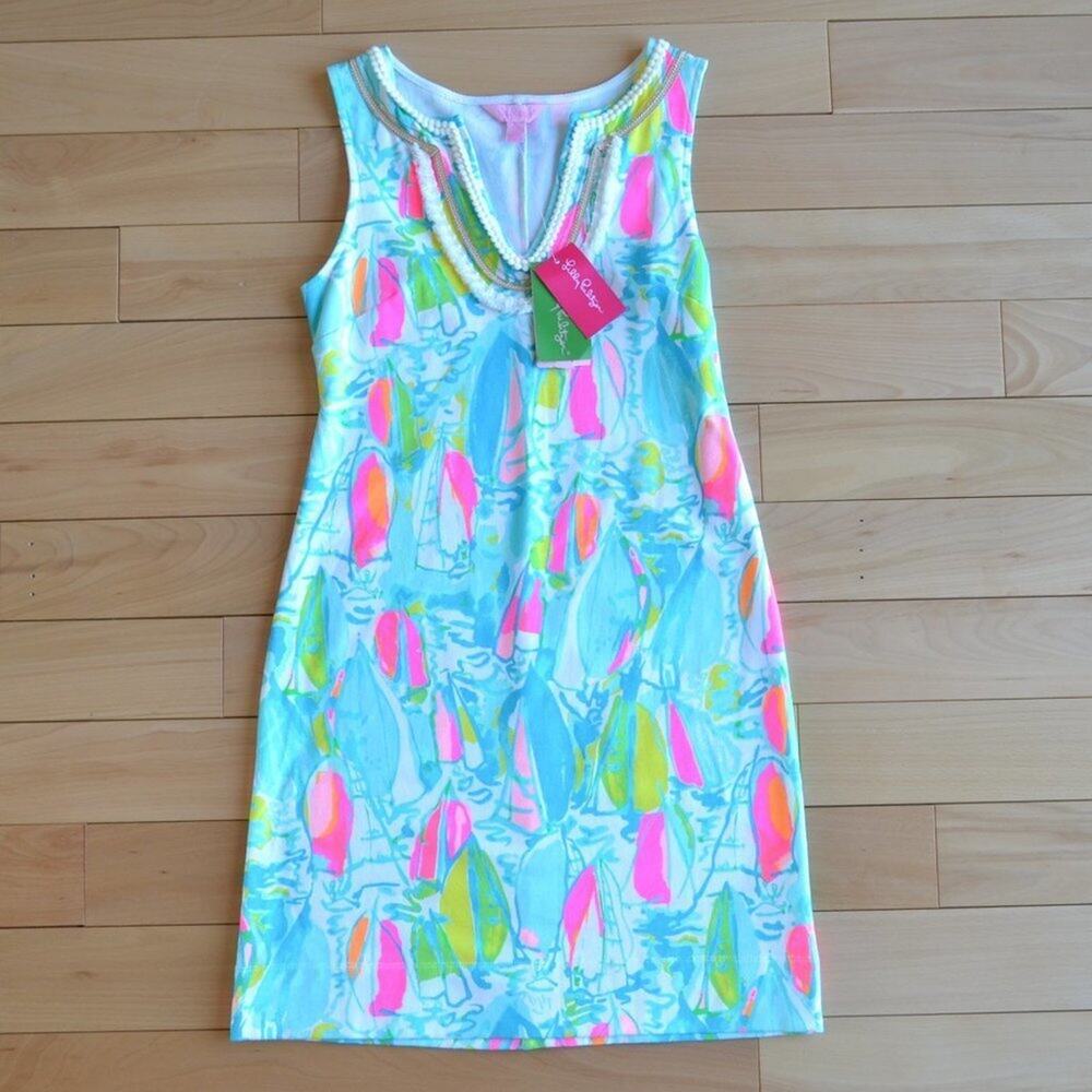 NWT Lilly Pulitzer Classic Sail Boat Dress Size XXS